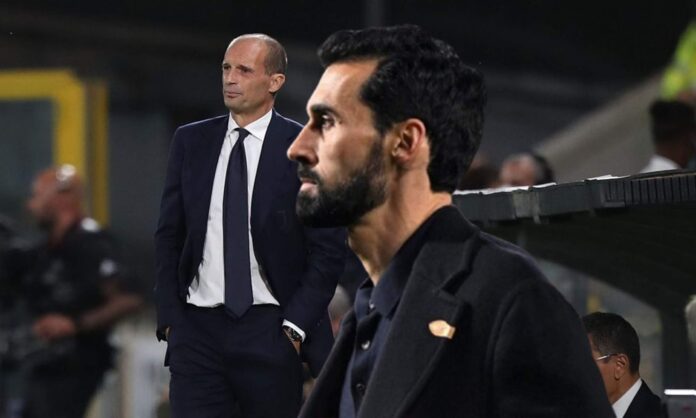 Álvaro Arbeloa y Allegri durante un partido.
