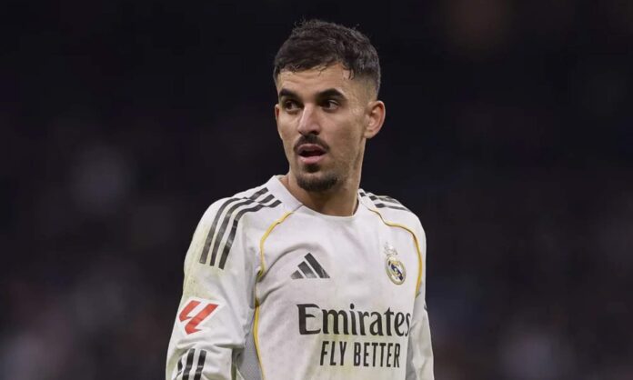 Dani Ceballos, en un partido con el Real Madrid durante esta temporada.