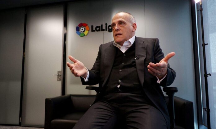 Javier Tebas, presidente de la Liga, en una imagen de archivo.