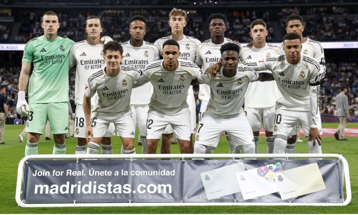El once del Real Madrid de un partido del Santiago Bernabéu.