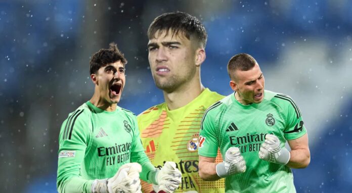 Lunin, Fran González y Javi Navarro se disputan el puesto de portero del Real Madrid