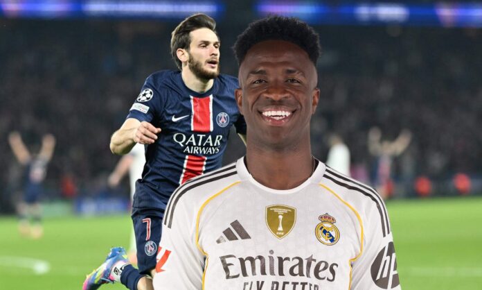 Vinícius Júnior y Kvaratskhelia.