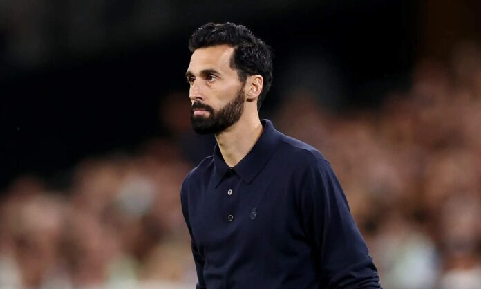 Álvaro Arbeloa durante un partido del Real Madrid.