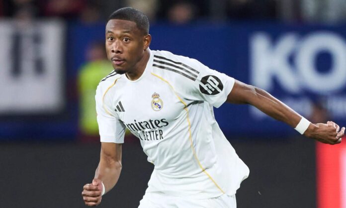 David Alaba, en un partido con el Real Madrid durante esta temporada.