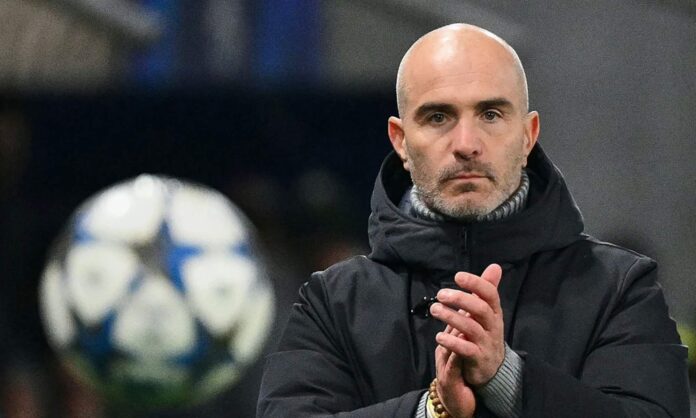 Enzo Maresca, en un partido de Champions League con el Chelsea durante esta temporada.