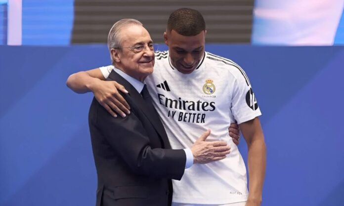 Mbappé y Florentino Pérez 
