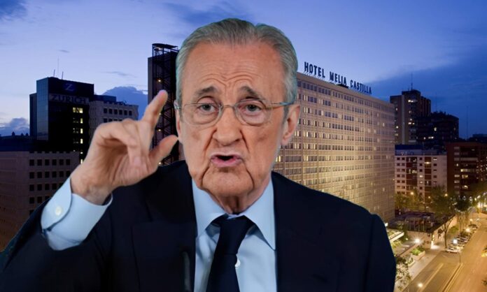 Florentino Pérez y el hotel Meliá Castilla. 