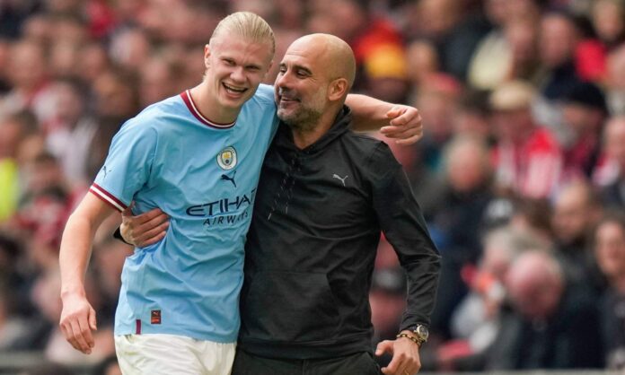 Haaland se despide de Guardiola