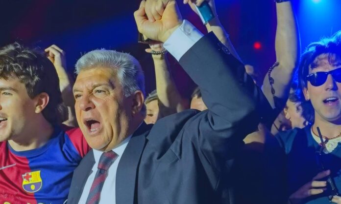 Joan Laporta se desató en una discoteca de Barcelona para festejar por todo lo alto la Liga.