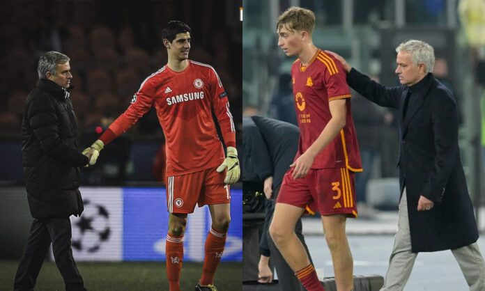 José Mourinho coincidió en el pasado con Thibaut Courtois y Dean Huijsen, a los que ahora dirigirá en el Real Madrid.