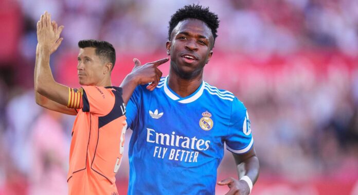 Vinícius supera a Lewandowski en participaciones de gol