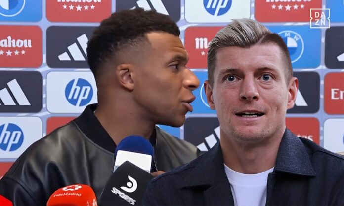 Toni Kroos y Kylian Mbappé. 