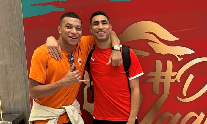 La felicitación de Mbappé a Achraf Hakimi tras conquistar su segunda Champions consecutiva con el PSG

