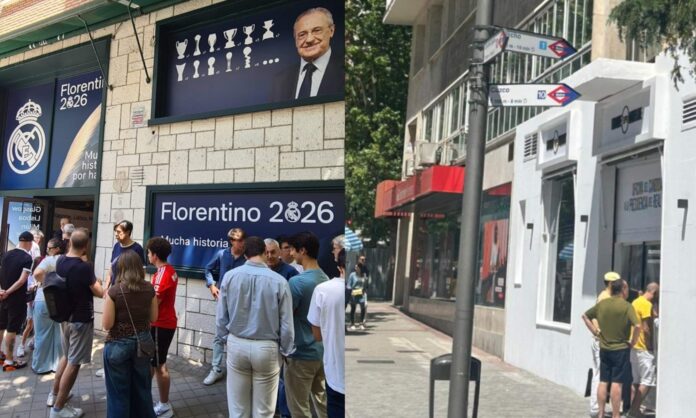 Colas kilométricas en la sede de Florentino Pérez al lado del Bernabéu: da una lección a Enrique Riquelme y las filas confirman quién es el gran favorito

