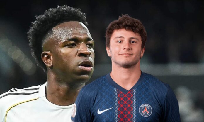 Vinicius da una pista sobre la oferta de 150 millones de Florentino: se pone a seguir en redes a Joao Neves

